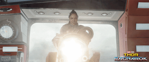 Woman with a big gun gif