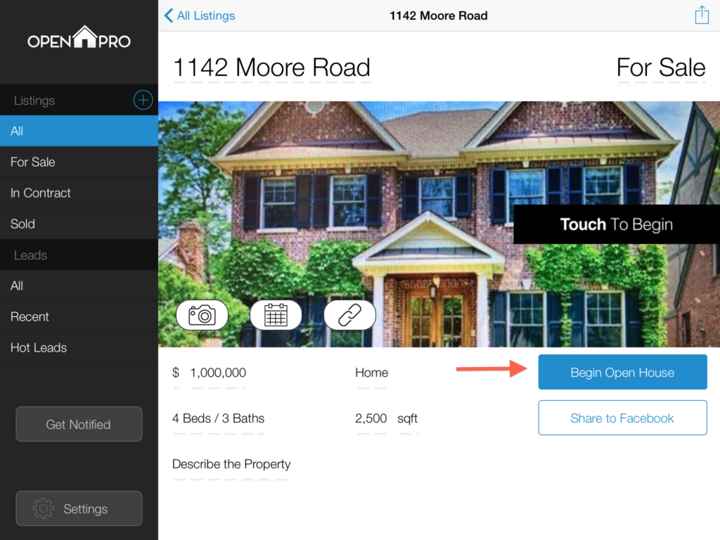 Open Home Pro is a powerful and easy-to-use home listing and showing app