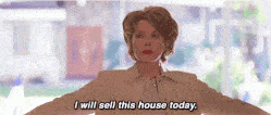 funny gif about her selling the house today